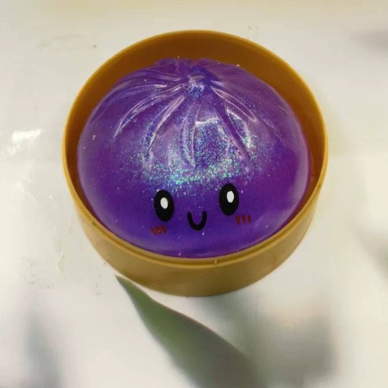 Real supplier photo of the purple Sparkle Bao in its steamer cup