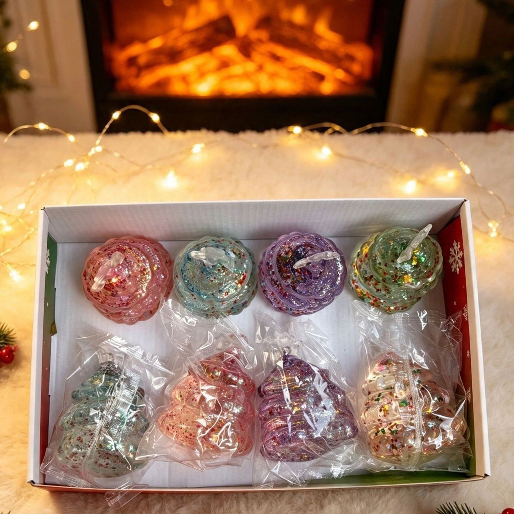 Supplier photo: each tree comes sealed in its own clear OPP bag (supplier's 8-piece carton shown; one order is one tree)